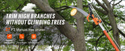 Bild in Galerie-Viewer laden, Amocart Manual Pole Saw Extendable Tree Pruner Sharp Steel Blade for Branches Trimming with Lightweight Aluminum Alloy Handle