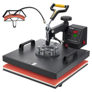 Charger l'image dans la visionneuse de galerie, Amocart 2In1 Heat Press Machine 38*38CM Multifunctional 360° Swing-Away Digital Sublimation Printer Transfer DIY T-shirt Cap