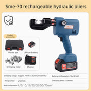 Load image into Gallery viewer, Portable Electric Hydraulic Crimping Plier SME-70 4-70mm² Lithium Battery Copper Aluminum Terminal Charging for Electrician