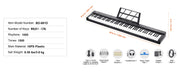 Bild in Galerie-Viewer laden, Amocart 88 Key Digital Piano Keyboard Semi Weighted Keys Full Size Electric Portable Keyboard Piano Set 1000Tones for Beginners