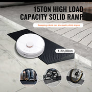 Charger l'image dans la visionneuse de galerie, Amocart 1.2" Rise Threshold Ramp Cuttable Natural Rubber Wheelchair Ramp Scooter with Double-Sided Tape for Doorways Driveways
