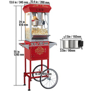 Charger l'image dans la visionneuse de galerie, SucceBuy 8/12Oz Electric Popcorn Maker Commercial Popper Machine Automatic Corn Cookware with Scoop Spoon 304 Heating Tube