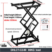 Load image into Gallery viewer, Electric Lifting Platform Tea Table 60/120/150kg Load Elevation Height Adjustable Remote Control Motor Drive Iron Frame