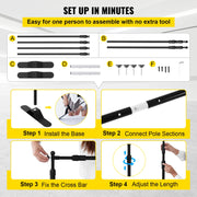 Charger l'image dans la visionneuse de galerie, Amocart 2.4x2.4M Backdrop Background Stand Adjustable Telescopic Backdrop Banner Stand for Photocall Video Wedding Event Party