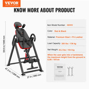 Bild in Galerie-Viewer laden, with Headrest, Ankle Lock Amocart Inversion Table, Decompression Back Stretcher Machine, Strength Training Equipment