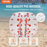 Bild in Galerie-Viewer laden, SucceBuy 4FT/1.2M Inflatable Bumper Ball Body Sumo Zorb Balls for Teen & Adult 0.8mm PVC Bubble Balls Bumper Bopper Toys