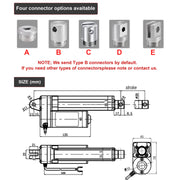 Load image into Gallery viewer, HAKIWO 24V IP65 Waterproof 3000N Linear Actuator 50mm 150mm 500mm 800mm 1000mm Stroke Solar Tracker Motorisation of Door 150mm/s