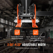 Load image into Gallery viewer, Amocart Electric Hoist Manual Trolley 2200 lbs/1T Capacity for PA200 PA250 PA300 PA400 PA500 Push Beam Trolley with Dual Wheels
