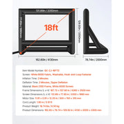 Charger l'image dans la visionneuse de galerie, 【Upgraded】Amocart 14/15/16/18/20 FT Inflatable Projector Screen with 120W Air Blower Projector Screen for Outdoor Theater Theme