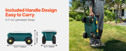 Bild in Galerie-Viewer laden, Amocart Garden Scooter with Seat 2in1 Rolling Garden Cart w/ Storage Bin Supports up to 227lbs Outdoor Wagon w/ Handle for Yard