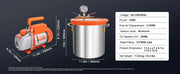 Load image into Gallery viewer, SucceBuy Chambre à vide 3GAL/5GAL et kit de pompe 3,5 CFM Kit de chambre de dégazage sous vide avec couvercle en verre=