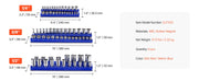 Charger l'image dans la visionneuse de galerie, Amocart 6pcs/8pcs Blue+Red Magnetic Socket Organizer Set 3/8'' 1/2'' Metric SAE Socket Trays with Clear Labels for Tool Box