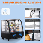 Bild in Galerie-Viewer laden, Amocart Refrigerated Display Case Countertop Pastry Display Case Lighting TURBO Cooling FrostFree AirCooling Rear Sliding Door