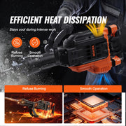 Charger l'image dans la visionneuse de galerie, Amocart Demolition Jack Hammer 3500W Concrete Breaker 2pcs Chisel Gloves for Trenching 1900 BPM Heavy Duty Electric Jack Hammer