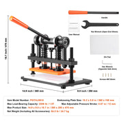 Load image into Gallery viewer, Amocart Leather Cutting Machine Embossing Plate Manual Die Cutter 0.47 in Pressure Stroke Leather Embossing Machine