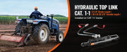 Charger l'image dans la visionneuse de galerie, Amocart Hydraulic Top Link Cat.1-1 Hydraulic Cylinder with 2 Hoses&G3/8" Check Valve High-Sealing Check Valve Easy Installation