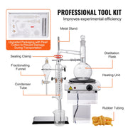 Bild in Galerie-Viewer laden, Amocart Essential Oil Distillation Kit 500ml 2L Distillation Apparatus 3.3 Boro Lab Glassware Distillation Kit w/ Heat Plate
