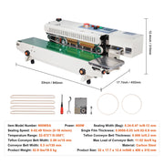 Charger l'image dans la visionneuse de galerie, Amocart Continuous Bag Band Sealing Machine 6-12 mm Horizontal Band Sealer with Inflation Function for 0.02-0.8 mm Plastic Bags