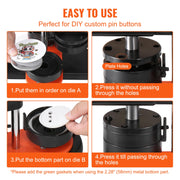 Bild in Galerie-Viewer laden, Amocart Button Maker 25/32/58 Pin Maker with Button Parts Ergonomic Arc Handle Punch Press Kit Button Maker Machine