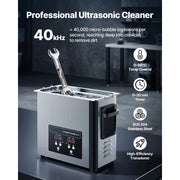Charger l'image dans la visionneuse de galerie, Amocart 6L 10L 15L 30L Ultrasonic Cleaner Stainless Steel Ultrasonic Cleaning Bath Machine for Watches Razors Jewelry Coins