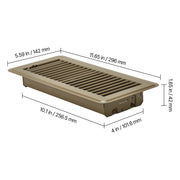 Charger l'image dans la visionneuse de galerie, Amocart 4 x 10 Inch Floor Registers Vent Grilles HVAC Heavy-Duty Walkable Iron Floor Vents with Metal Damper for Home & Office