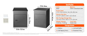 Charger l'image dans la visionneuse de galerie, Amocart Package Delivery Boxes Galvanized Steel Wall Mount Waterproof Mailbox with Coded Lock Anti Theft Baffle for Curbside