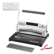 Bild in Galerie-Viewer laden, Amocart Coil Spiral Binding Machine Manual Book Maker 34-Holes Binding 120 Sheets Punch Binder w/ Adjustable Coil Binding Spine