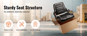 Charger l'image dans la visionneuse de galerie, Amocart Universal Forklift Seat Fold Down Tractor Seat with Adjustable Angle Back and Micro Switch Comfortable Forklift Seat