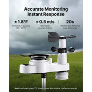 Charger l'image dans la visionneuse de galerie, Amocart 5-in-1 Wireless Weather Station 7.5-Inch VA Display Solar Powered Outdoor Sensor, Rain Gauge&Weather Forecast, No WiFi