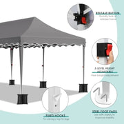 Load image into Gallery viewer, 10x20ft Pop up Tent w/6 Sidewalls Heavy Duty Wedding Party Tent Height Adjustable Large Commercial Gazebo Sun Protection Shel