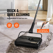 Bild in Galerie-Viewer laden, Amocart Manual Carpet Sweeper 7.87 in Sweeping Paths 300ml Dustbin Capacity w/ Comb for Home Rugs Hardwood Surfaces Wood Floors