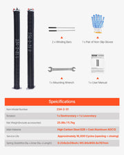 Charger l'image dans la visionneuse de galerie, Amocart Garage Door Torsion Springs Pair Cycles Electrophoresis Black Coated for Replacement Garage Door Springs