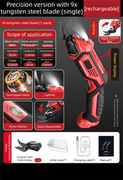 Load image into Gallery viewer, Cordless Electric Scissors 2 Blades Portable 4V Shears for Fabric Cloth Leather Cardboard Carpet DIY USB Cutting Tool 11000RPM