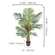 Bild in Galerie-Viewer laden, Amocart Artificial Palm Tree 4/5/6 FT Faux Plant Secure PE Material & Anti-Tip Tilt Protection Low-Maintenance Plant for Home
