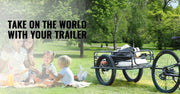 Bild in Galerie-Viewer laden, Amocart 275 lbs Bike Cargo Trailer Bicycle Wagon Cart Foldable Compact Storage with Universal Hitch 20" Wheels fits Most Bike