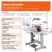 Bild in Galerie-Viewer laden, Amocart Industrial Sewing Machine Upgraded 550W Servo Motor with Table Stand 5000s.p.m Heavy Duty Lockstitch Sewing Machine