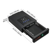 Charger l'image dans la visionneuse de galerie, Amocart Gun Safe Slider Handgun Safe Fingerprint/Password/Key 3-Way Quick Access Case Box with LED for Nightstand Bedside Desk