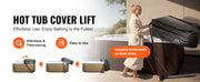 Charger l'image dans la visionneuse de galerie, Amocart Hot Tub Cover Lift Spa Cover Lift Height 31.5"-41.3" Width 57"-92.5" Adjustable Installed Underneath Both Side Suitable