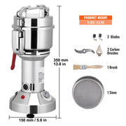 Bild in Galerie-Viewer laden, 【Premium】Amocart 150-2500g Electric Grain Mill Grinder Commercial Swing Spice Grinders for Dry Herbs Grains Spices Cereals Coff