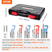 Bild in Galerie-Viewer laden, Amocart Helicoil Thread Repair Kit SAE Metric Rethreading Tool Kit HSS Drill Bits Thread Inserts Breakoff Installation Tools