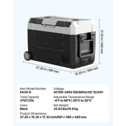 Bild in Galerie-Viewer laden, Amocart 35L 45L 55L Portable Foldable Handle Car Refrigerator with Wheel -4°F to 68°F Truck Refrigerator with APP Control Compressor Freezer for Camping Picnics Car Home Traval