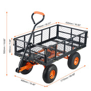 Bild in Galerie-Viewer laden, Amocart Garden Cart Sturdy Metal Utility Wagon with Simple Assembly Versatile Dump Cart Wheelbarrow with 400/880lbs Capacity