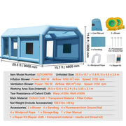Bild in Galerie-Viewer laden, Amocart Inflatable Paint Booth Inflatable Spray Booth with Powerful Blowers and Air Filter System Portable Car Paint Booth
