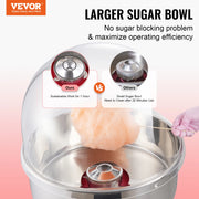 Bild in Galerie-Viewer laden, Amocart Electric Cotton Candy Machine Candy Floss Maker Commercial Cotton Candy Machine Stainless Steel Bowl and Sugar Scoop