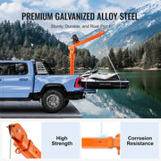 Bild in Galerie-Viewer laden, Amocart 2200lbs Electric Hoist Truck Crane 360° Swivel Folding Bed Jib Crane with 6000 lbs Electric Winch for Lifting Goods