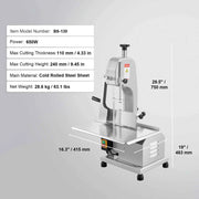 Bild in Galerie-Viewer laden, Amocart Commercial Electric Meat Bandsaw 650W 1800W Stainless Steel Countertop Bone Sawing Machine Frozen Fish Cutter for Pork