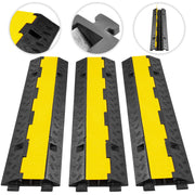 Load image into Gallery viewer, Customizable Amocart Cable Protector Ramp Wire Cable Cover Cord Guard Rubber + PVC 11000LBS Speed Bump Parking Drive