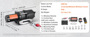Charger l'image dans la visionneuse de galerie, Amocart 4500lbs ATV/UTV Electric Winch Nylon/Steel Rope Winch with Wireless/Wired Remote for Truck Car Towing Jeep Off-Road SUV