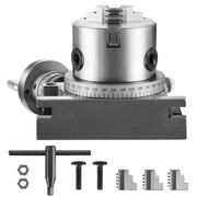 Bild in Galerie-Viewer laden, Amocart Precision Milling Rotary Table 4''/100mm Horizontal Vertical Model with 3-Jaw Chuck Indexing Tools for Milling Machines