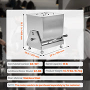 Charger l'image dans la visionneuse de galerie, Amocart Manual Meat Mixer 80L Tilt Tank Processing Equipment(Mixing Max 80LBS) Stainless Steel Mixer w/ Lid Handle Gear Reducer